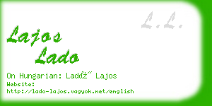 lajos lado business card